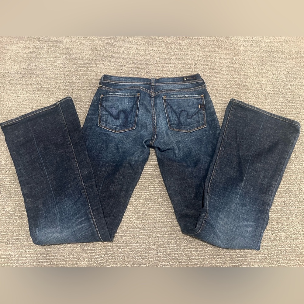 Citizens of Humanity Jeans Low Waist Flare Ingrid #002 Stretch Size 26 Denim
